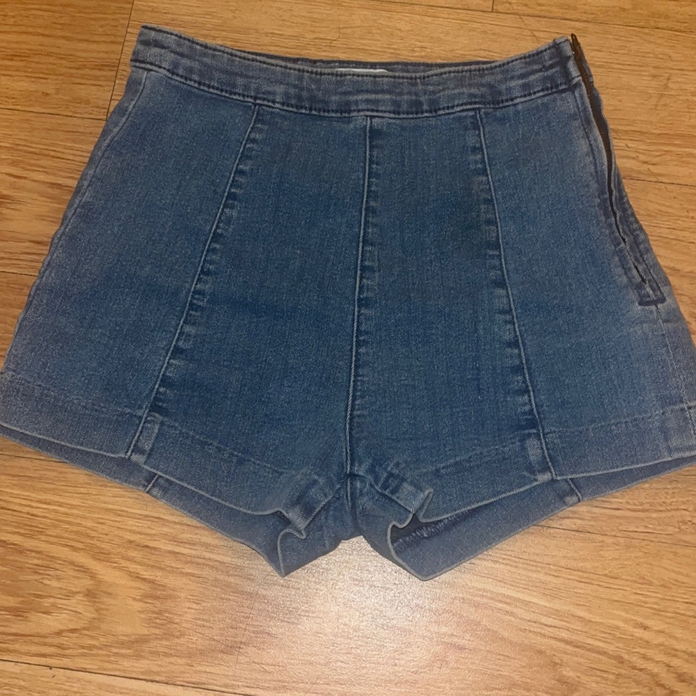 High waisted jeans short